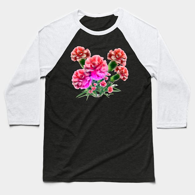 Carnation Baseball T-Shirt by vaporgraphic